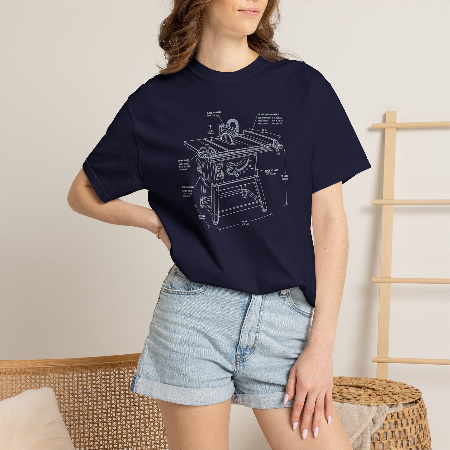 Blueprints - Table Saw Unisex Tee