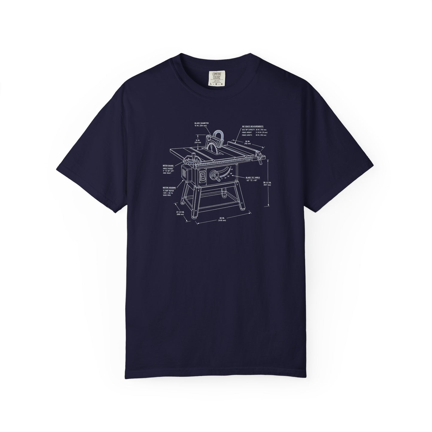 Blueprints - Table Saw Unisex Tee