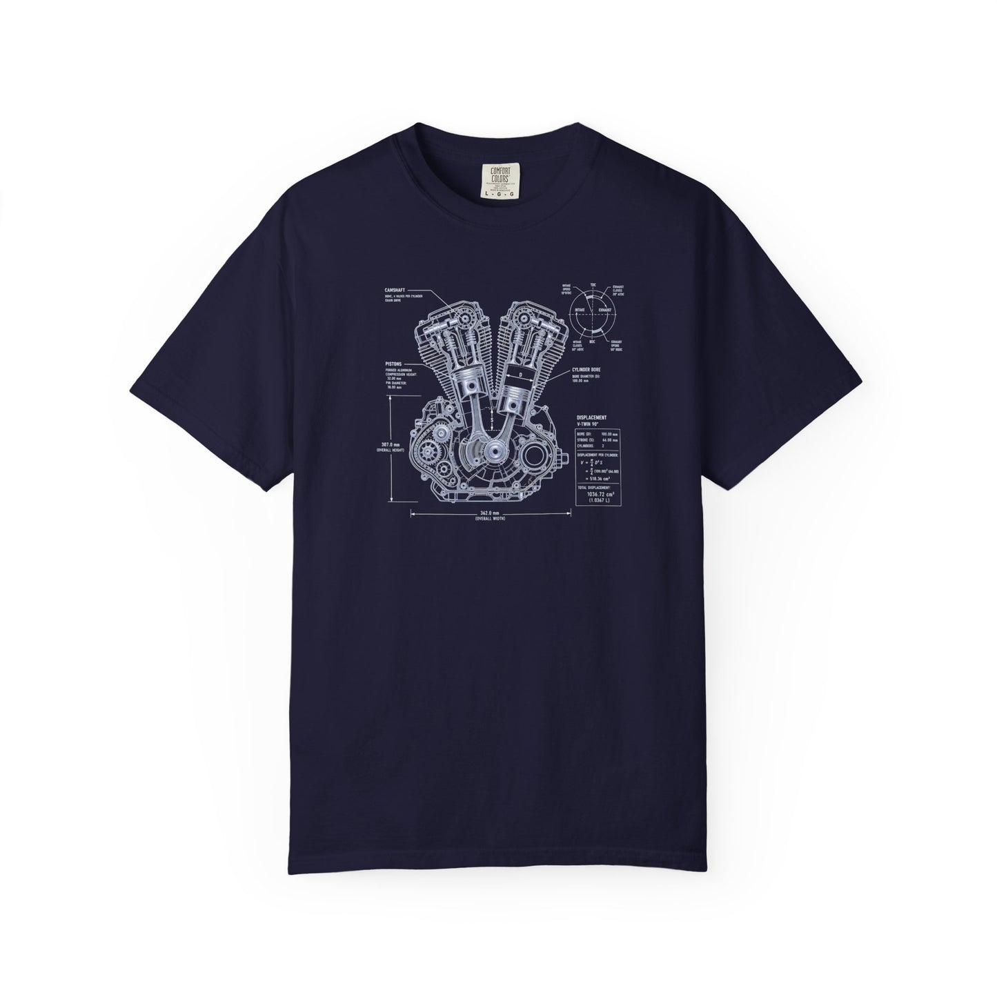 Blueprints - Motorcycle Engine Unisex Tee