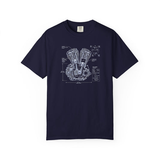 Blueprints - Motorcycle Engine Unisex Tee