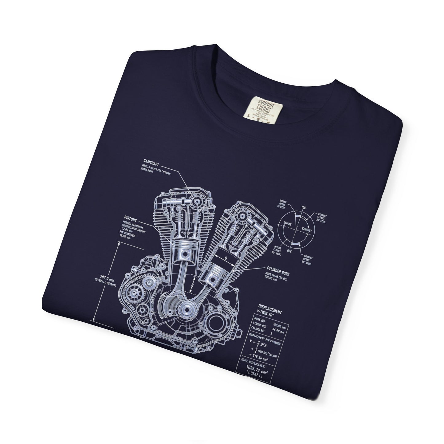 Blueprints - Motorcycle Engine Unisex Tee