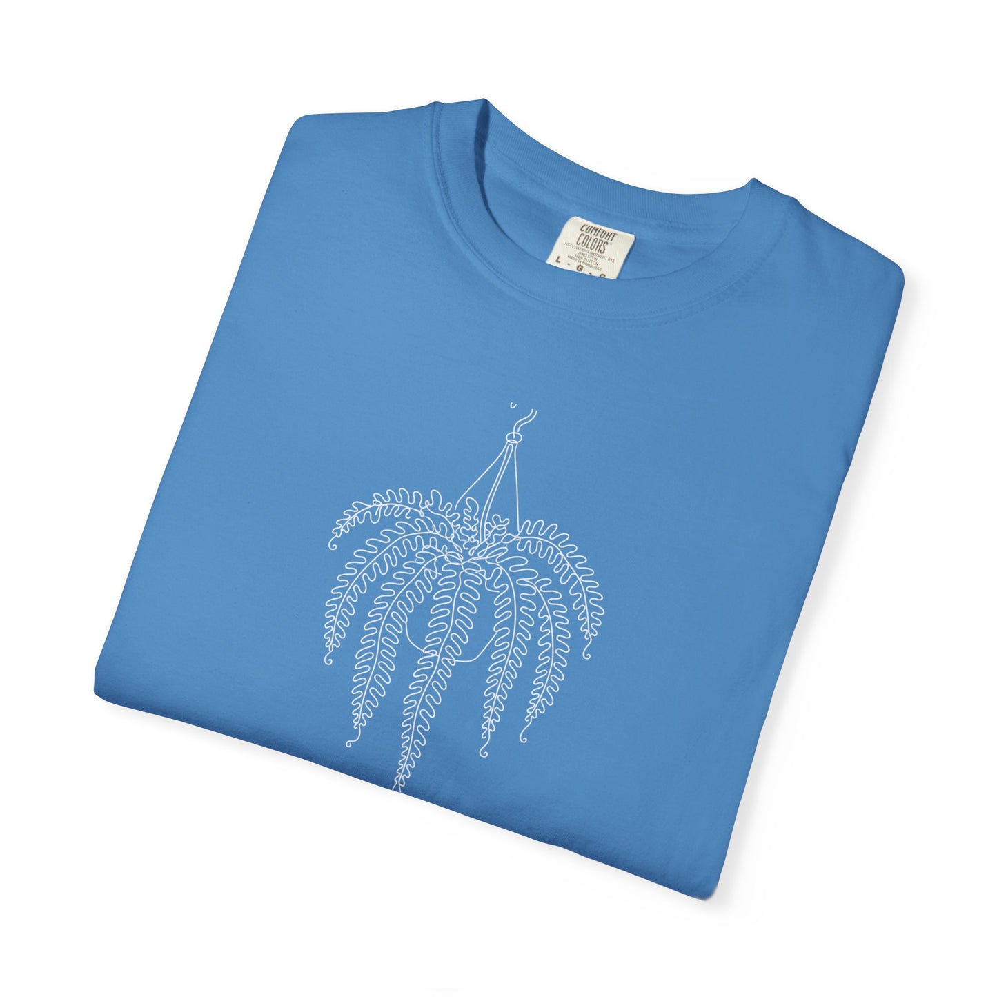 Hanging Fern One-Line Art - Minimalist Botanical Unisex Tee