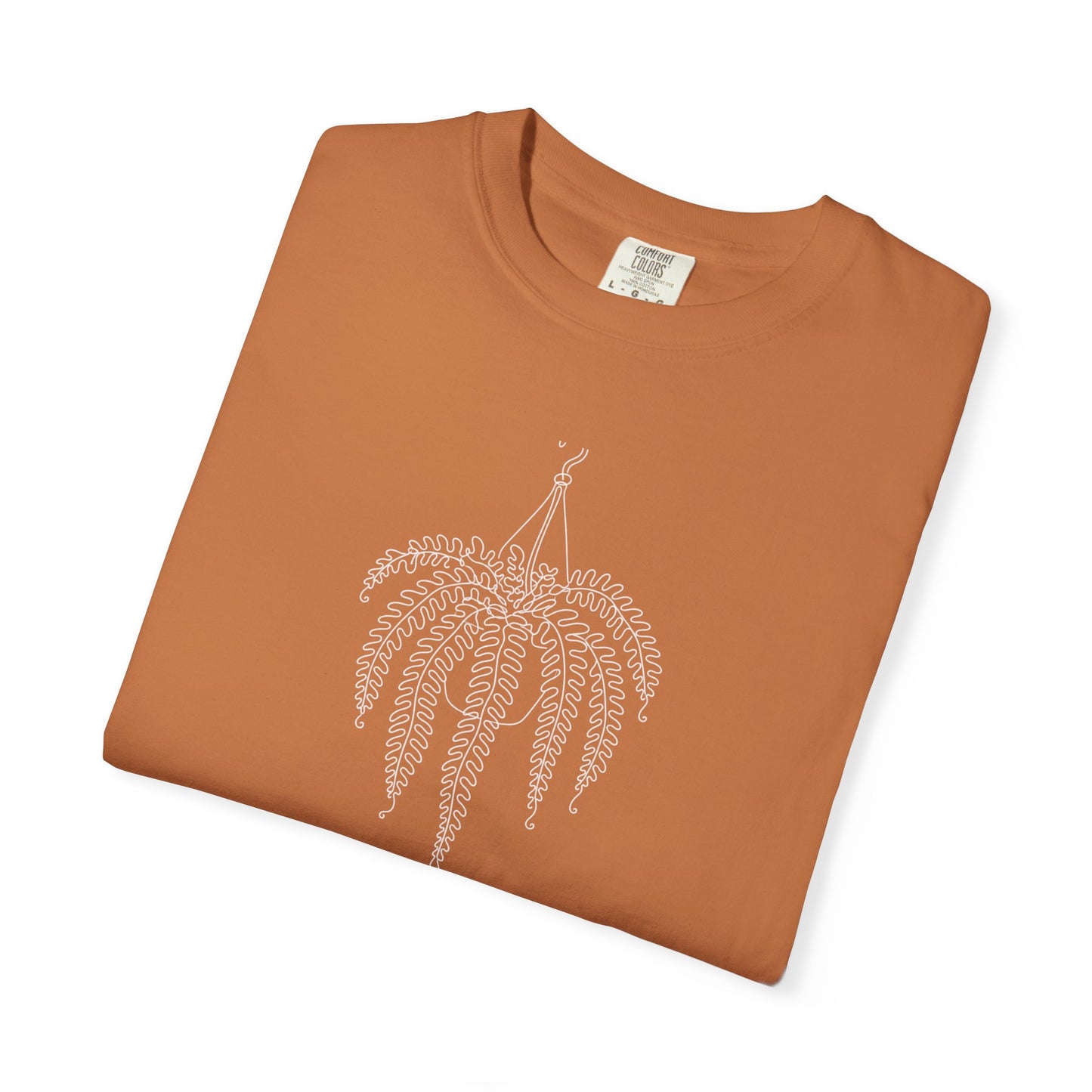 Hanging Fern One-Line Art - Minimalist Botanical Unisex Tee