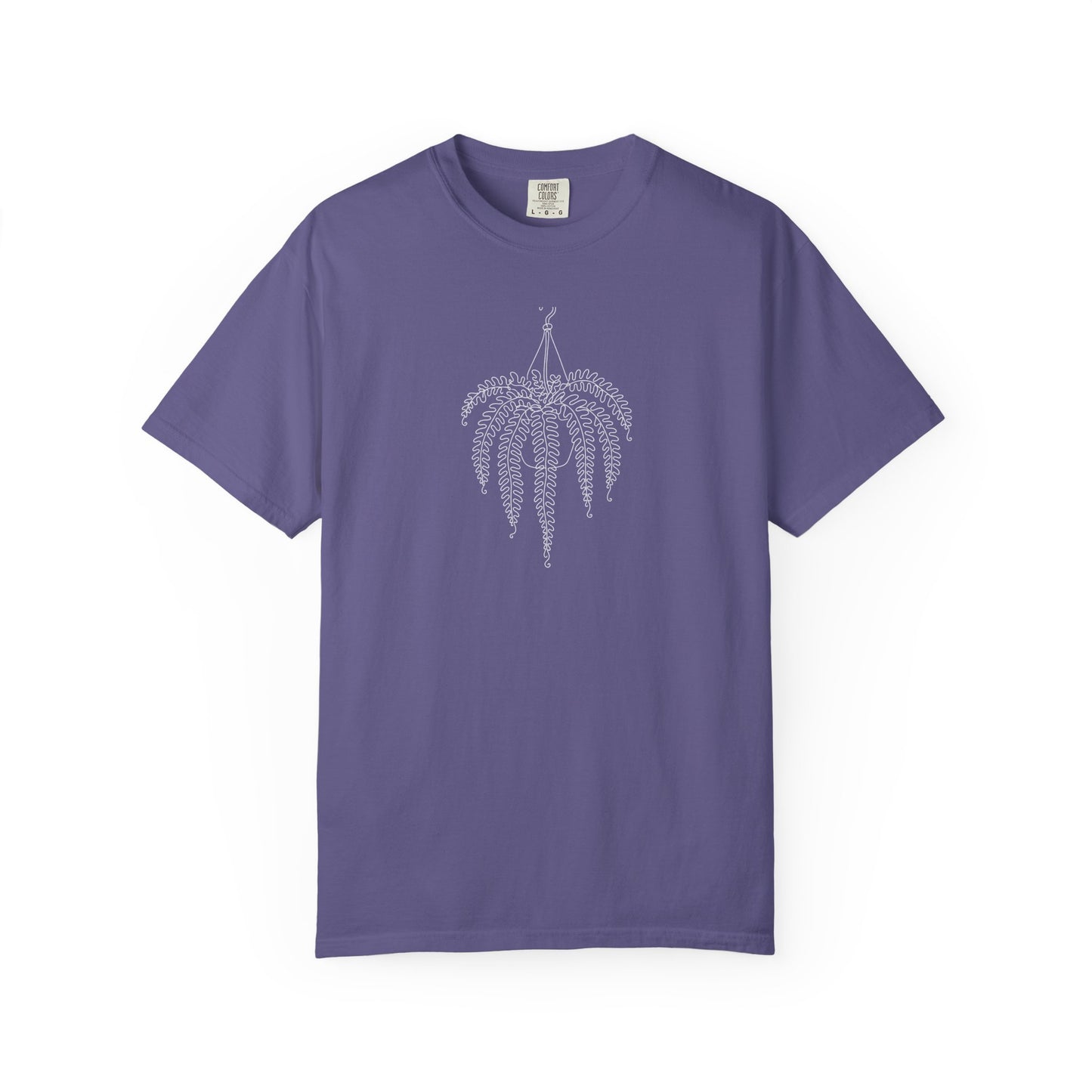 Hanging Fern One-Line Art - Minimalist Botanical Unisex Tee
