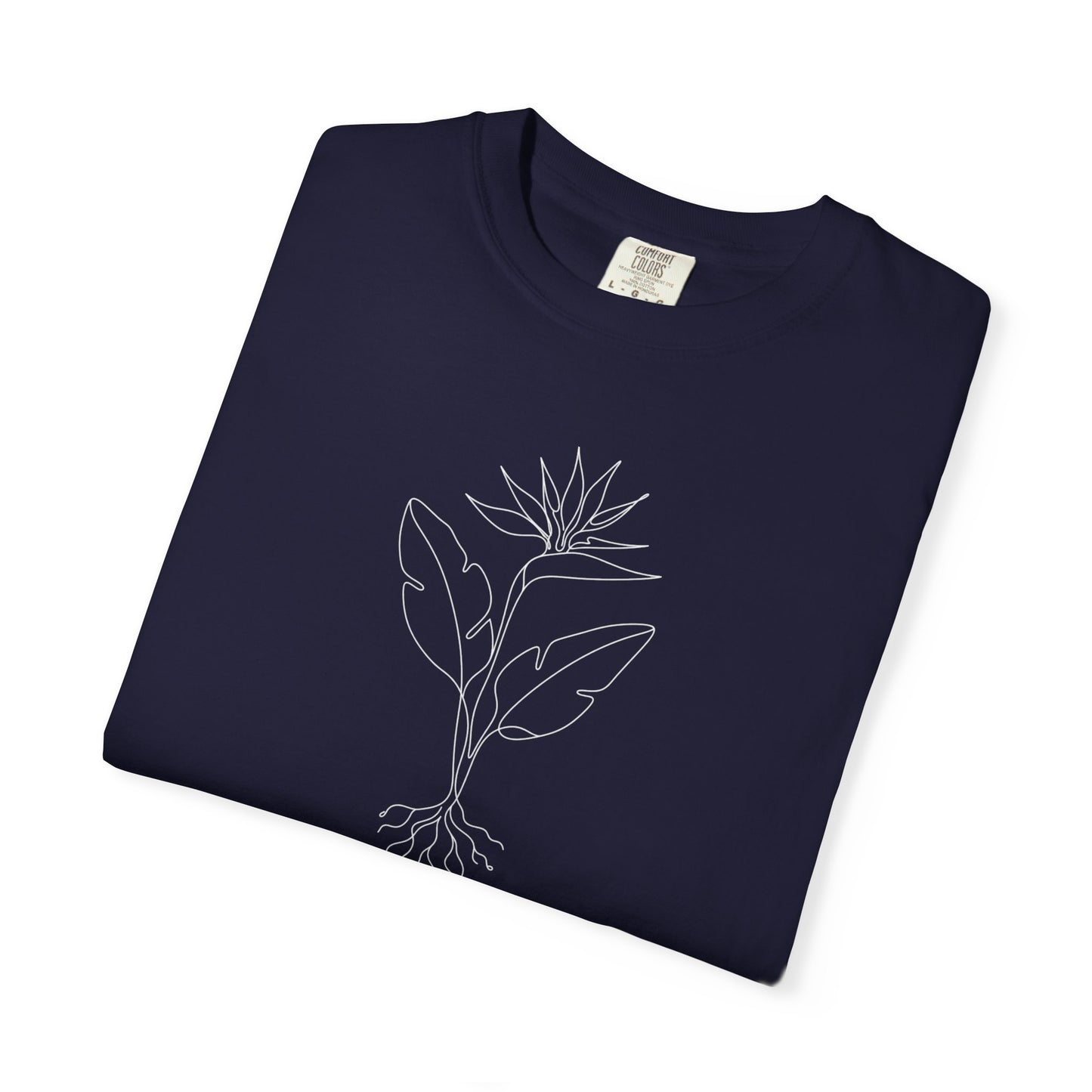 Bird of Paradise One-Line Art - Minimalist Botanical Unisex Tee