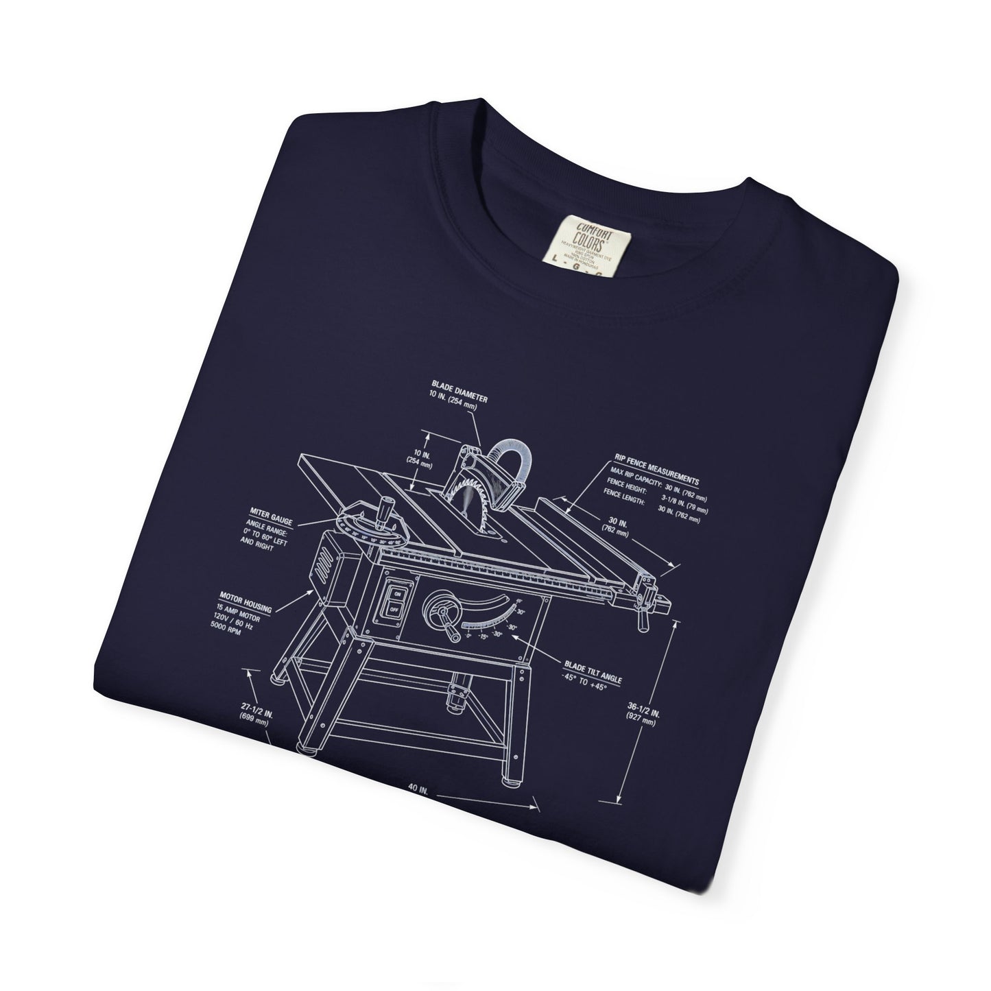 Blueprints - Table Saw Unisex Tee
