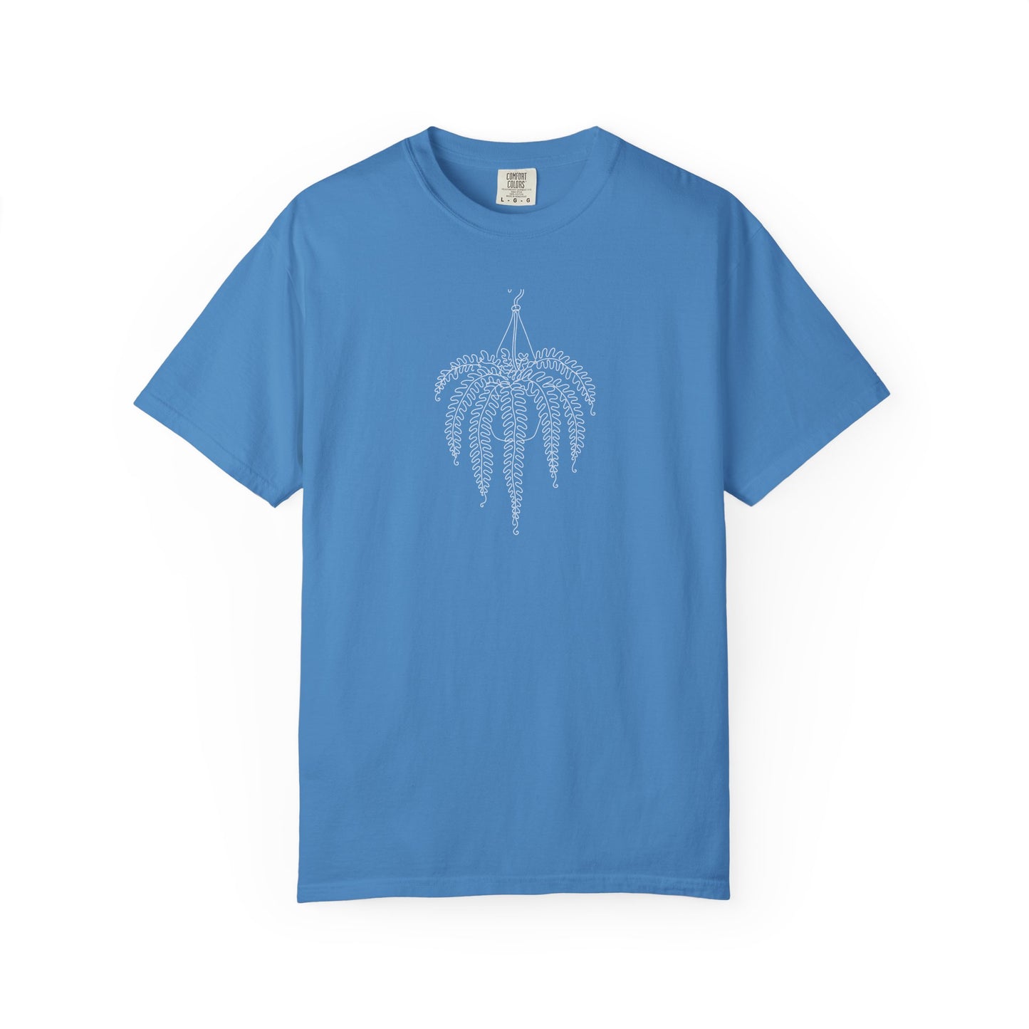 Hanging Fern One-Line Art - Minimalist Botanical Unisex Tee