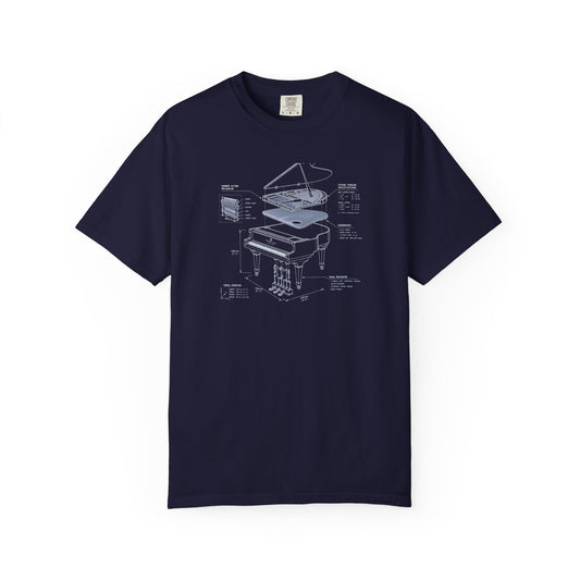 Blueprints - Grand Piano Unisex Tee