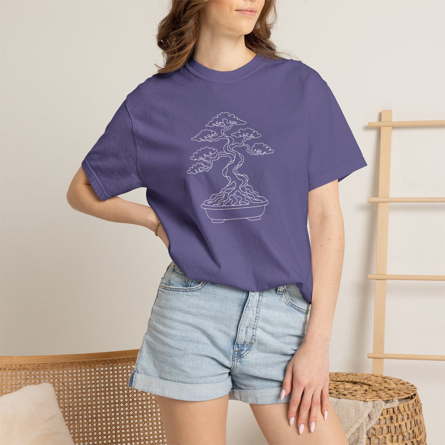 Bonsai Tree One-Line Art - Minimalist Botanical Unisex Tee