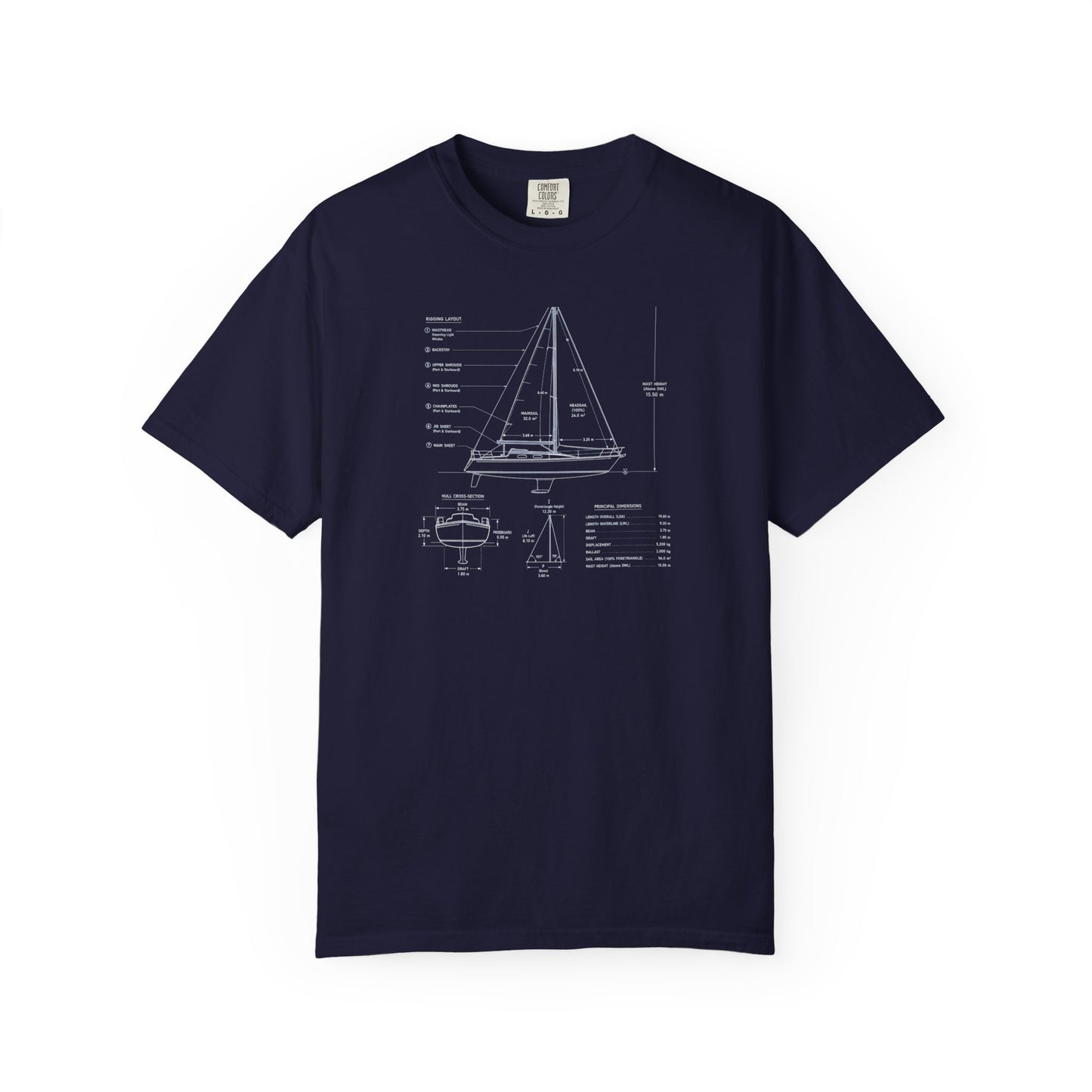 Blueprints - Sailboat Unisex Tee