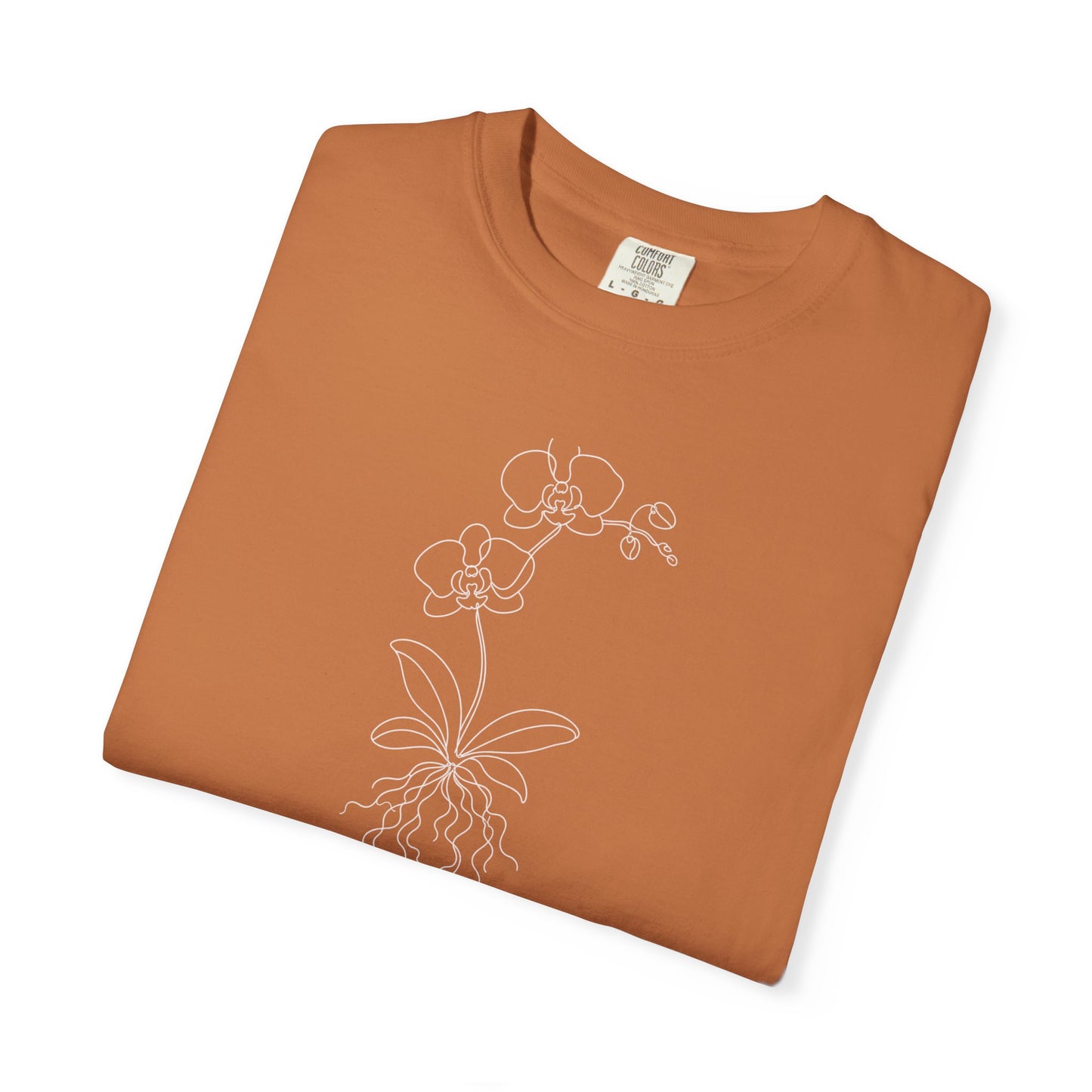 Orchid One-Line Art - Minimalist Botanical Unisex Tee