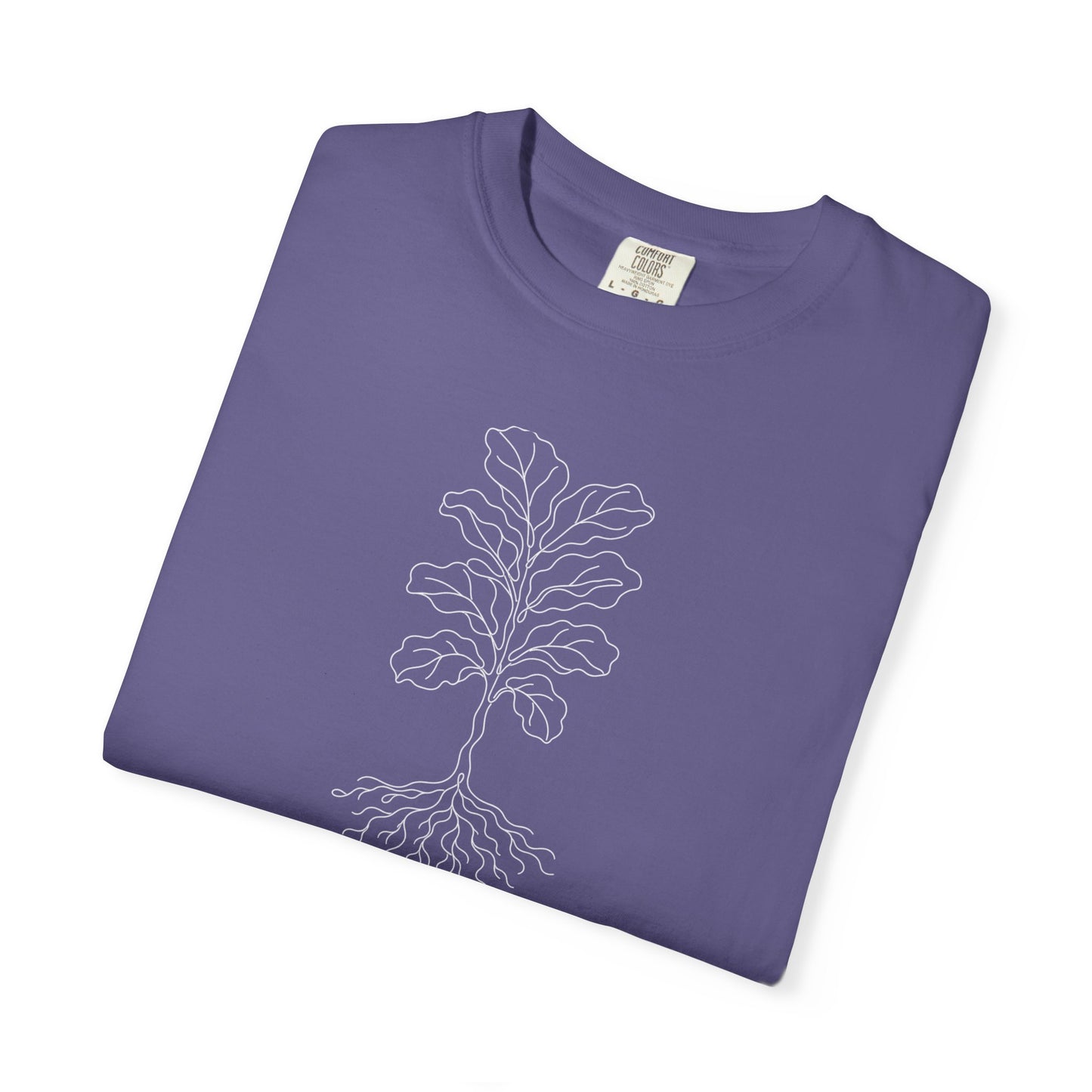 Fiddle Leaf Fig One-Line Art - Minimalist Botanical Unisex Tee