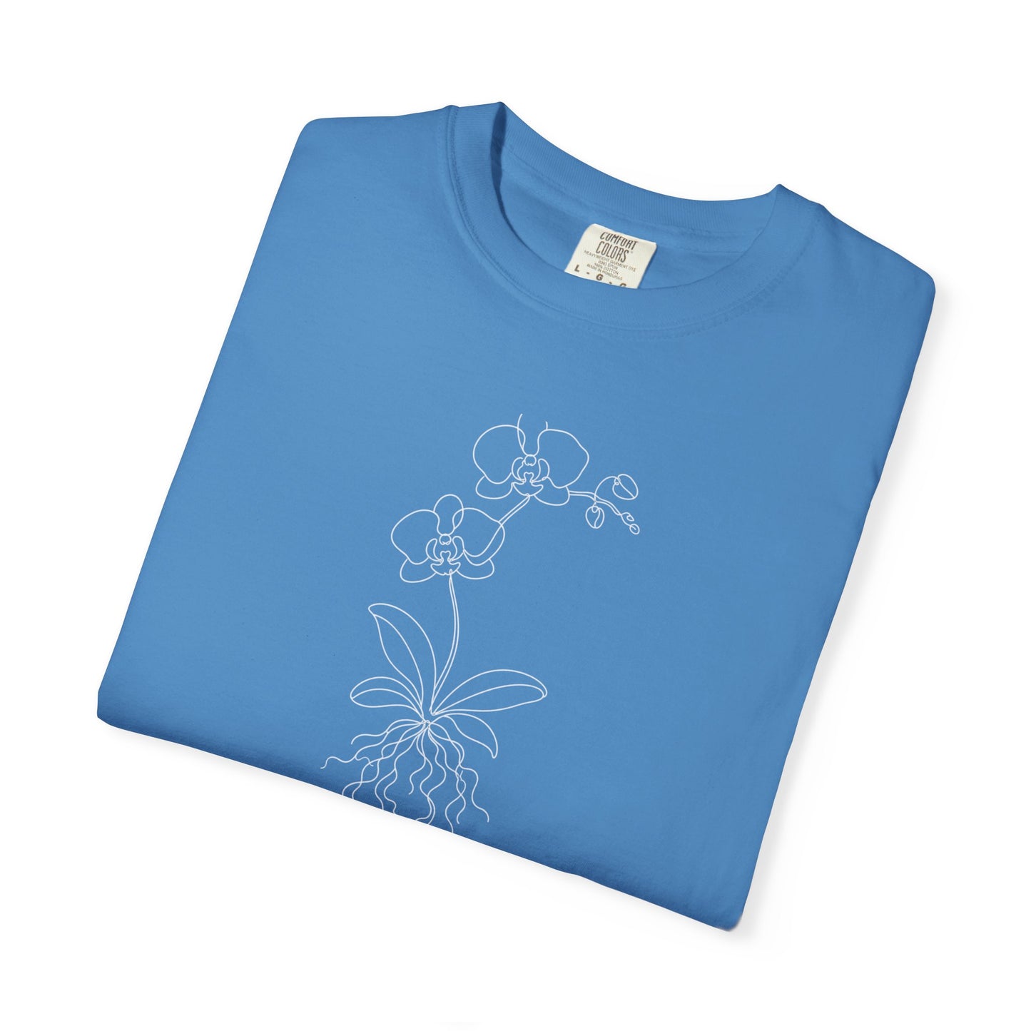 Orchid One-Line Art - Minimalist Botanical Unisex Tee
