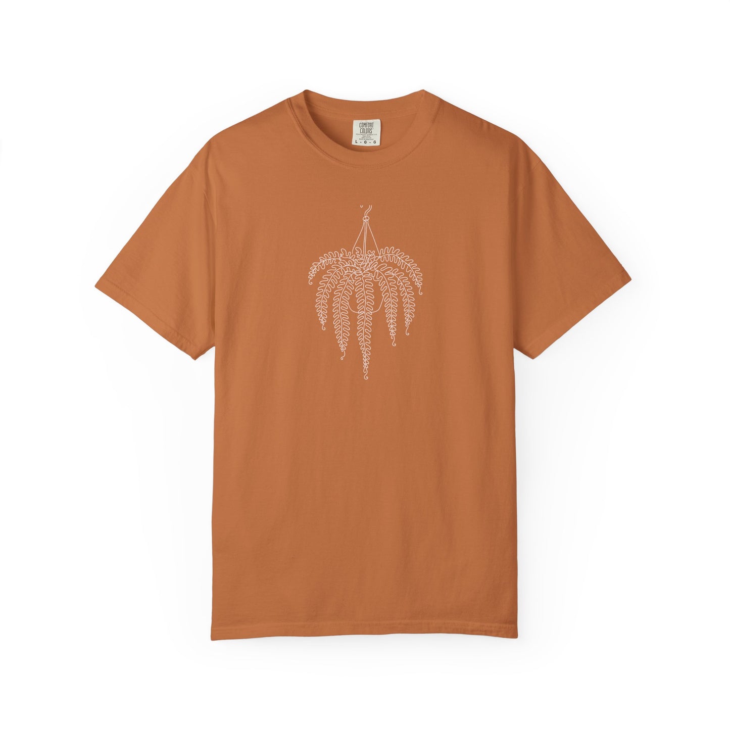 Hanging Fern One-Line Art - Minimalist Botanical Unisex Tee